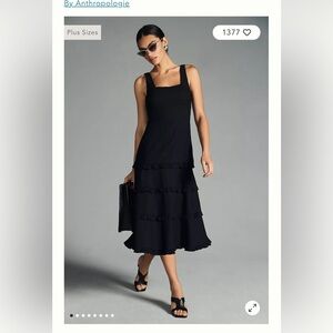 Anthropologie The Blythe Square-Neck Tiered Dress